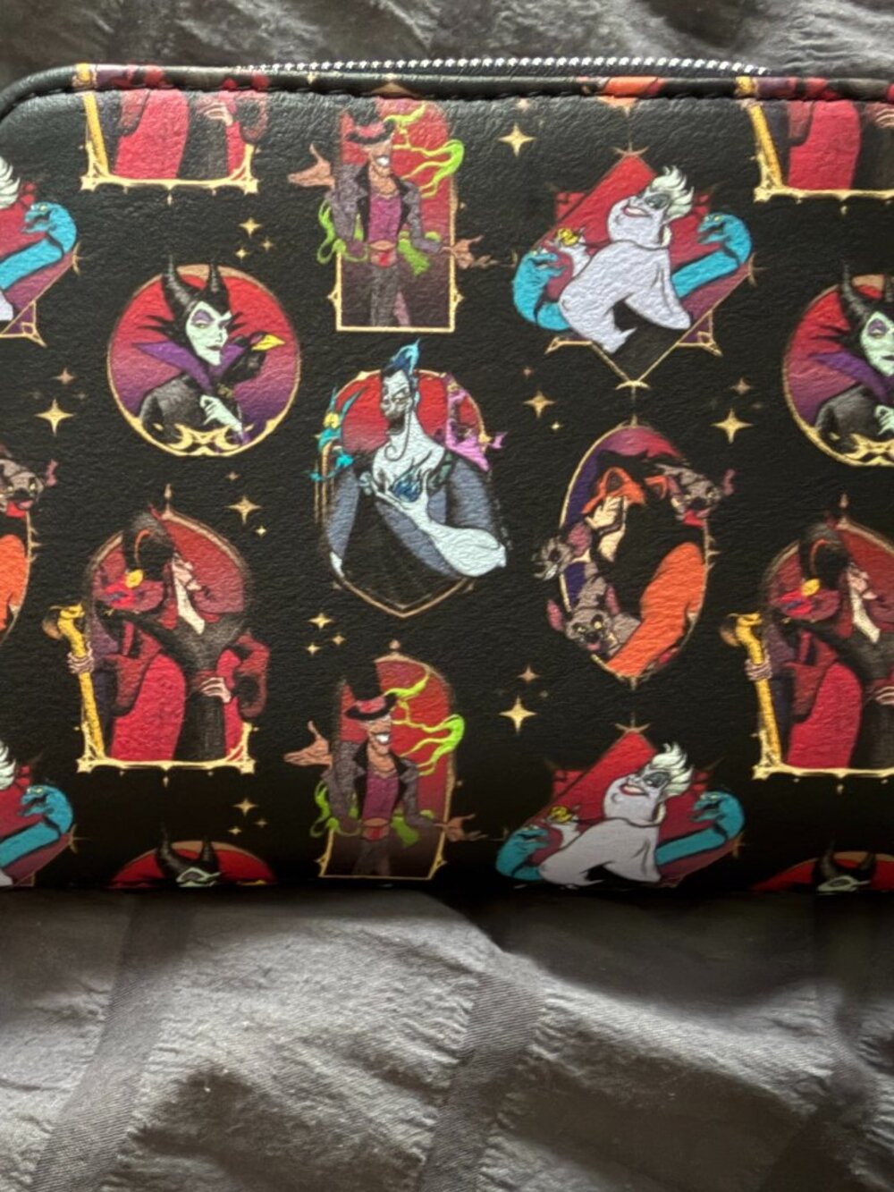 Disney Villains Portrait Stars Mini Loungefly Zipper Wallet